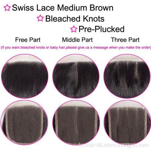 Closures And Frontals Top Selling Wholesale 8-30 Inch Mink Human Hair Factory Wholesale Cuticle Aligned
